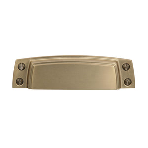 Amerock Cabinet Cup Pull Golden Champagne 3-1/2 inch (89 mm) Center to Center Highland Ridge 1 Pack Drawer Pull Drawer Handle Cabinet Hardware