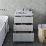 Fresca FCB3130RWH-FC Fresca Formosa 29" Floor Standing Modern Bathroom Cabinet in Rustic White