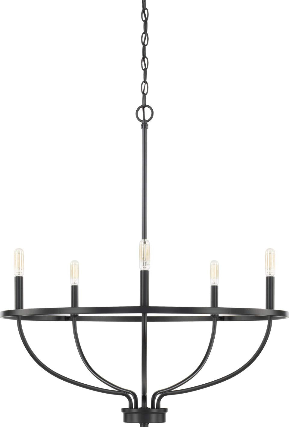 Capital Lighting 428551MB Greyson 5 Light Chandelier Matte Black