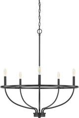 Capital Lighting 428551MB Greyson 5 Light Chandelier Matte Black