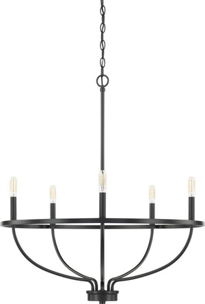 Capital Lighting 428551MB Greyson 5 Light Chandelier Matte Black