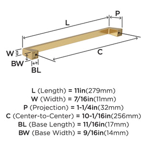 Amerock BP55283CZ Champagne Bronze Cabinet Pull 10-1/16 in (256 mm) Center-to-Center Cabinet Handle Blackrock Drawer Pull Kitchen Cabinet Handle Furniture Hardware