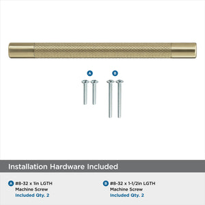 Amerock Kitchen Cabinet Pull Golden Champagne 6-5/16 in (160 mm) Center-to-Center Bronx 1 Pack Furniture Hardware Cabinet Handle Bathroom Drawer Pull