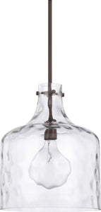 Capital Lighting 325717BZ Crawford 1 Light Pendant Bronze