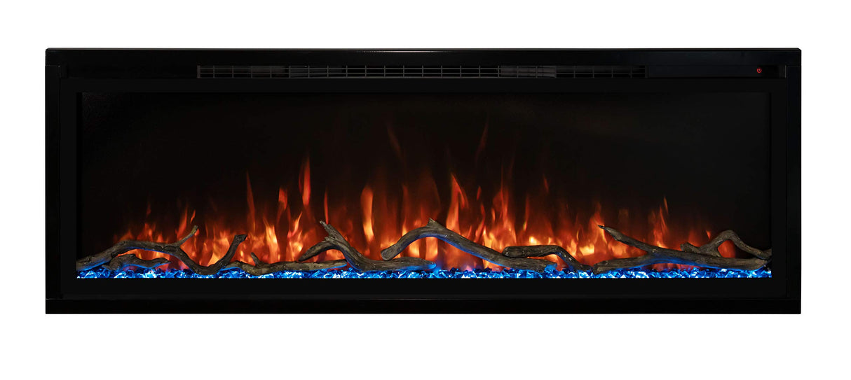 Modern Flames Spectrum Slimline Reliable Electric Fireplace | Customizable Hybrid-FX Flame LED Light Ambience | Remote Controlled | 74 Inch