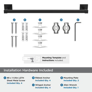 Amerock BH36073MB Matte Black Towel Bar 18 in (457 mm) Towel Rack Appoint Bathroom Towel Holder Bathroom Hardware Bath Accessories
