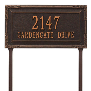 Whitehall 3289OB - Personalized Gardengate Plaque - Grande - Lawn - 2 line