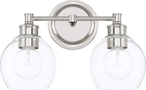 Capital Lighting 121121PN-426 Mid Century 2 Light Vanity Polished Nickel