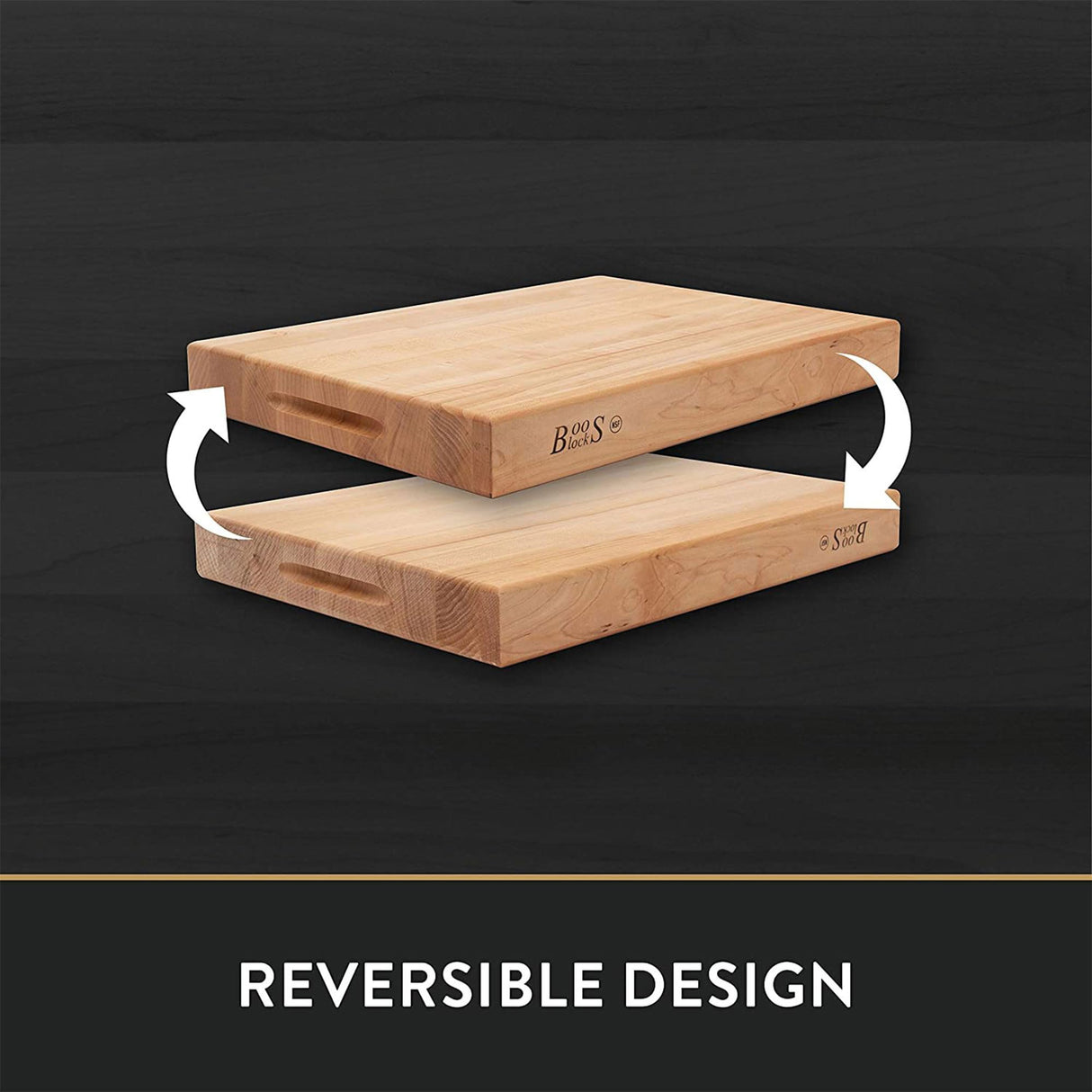 John Boos RA03 Maple Wood Cutting Board for Kitchen Prep 24 Inches x 18 Inches, 2.25 Thick Reversible End Grain Rectangular Charcuterie Block 24X18X2.25 MPL-EDGE GR-REV-GRIPS-