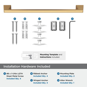 Amerock BH36003CZ Champagne Bronze Towel Bar 18 in (457 mm) Towel Rack Blackrock Bathroom Towel Holder Bathroom Hardware Bath Accessories