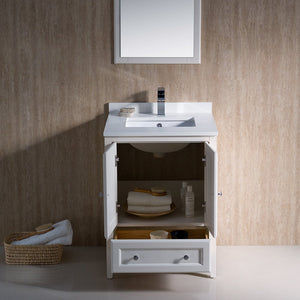 Fresca Bath FVN2024AW Oxford Vanity, 24", Antique White