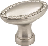 Elements Z115L-PC 1-3/8" Overall Length Polished Chrome Oval Rope Detailed Lindos Cabinet Knob