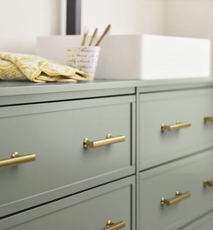 Amerock BP37104BBZ Everett 3-3/4 in (96 mm) Center-to-Center Golden Champagne Cabinet Pull Kitchen Cabinet Hardware Furniture Hardware Bathroom Drawer Handle