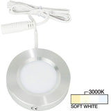 Task Lighting L-PS-FR-3BA-30 180 Lumen Pearl Series Puck Light, Brushed Aluminum 3000K Soft White