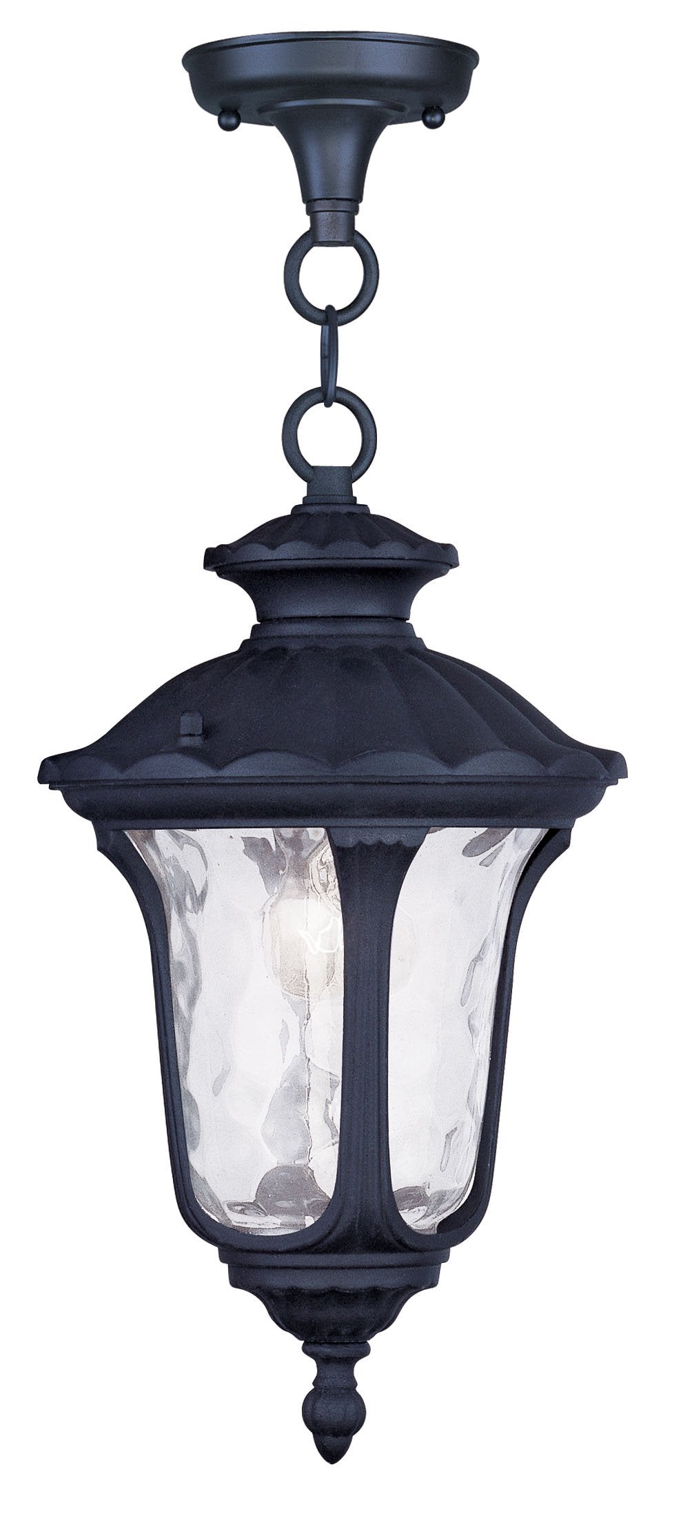 Livex Lighting 7849-14 Oxford 1 Light Outdoor Hanging Lantern, Black, 0.1 x 0.1 x 14