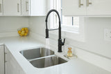 Gerber D455237BS Satin Black Kinzie Pre-rinse Single Handle Spring Spout Kitchen ...