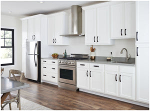 Jeffrey Alexander 435-96BNBDL 96 mm Center-to-Center Brushed Pewter Square Annadale Cabinet Pull