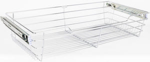 Hardware Resources POB1-14296CH Chrome Closet Pullout Basket with Slides 14