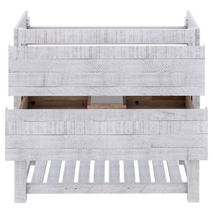 Fresca FCB31-3636RWH-FS Fresca Formosa 70" Floor Standing Open Bottom Double Sink Modern Bathroom Cabinet in Rustic White