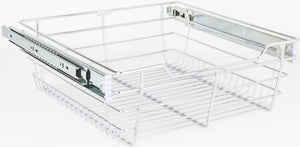 Hardware Resources POB1-14176CH Chrome Closet Pullout Basket with Slides 14