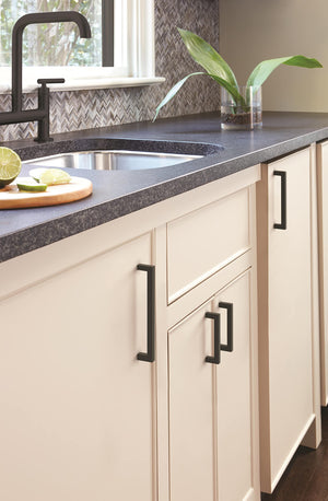 Amerock Cabinet Pull Matte Black 5-1/16 inch (128 mm) Center-to-Center Monument 1 Pack Drawer Pull Drawer Handle Cabinet Hardware
