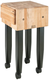 John Boos PCA1-C-BK Pca1 18x18x10" Maple Butcher Block w/Knife Holder and Casters,Black Legs PCA BLOCK 18X18X10 W/HOLDER&CAS CRM