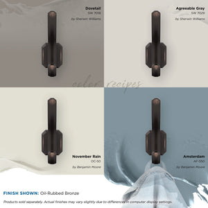 Amerock HBX36693ORB Granlyn Double Prong Decorative Wall Hook Oil Rubbed Bronze Hook for Coats, Hats, Backpacks, Bags Hooks for Bathroom, Bedroom, Closet, Entryway, Laundry Room, Office