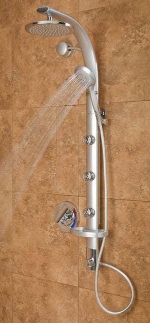 PULSE ShowerSpas 1017-S Bonzai Silver Aluminum Shower System