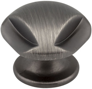 Jeffrey Alexander 915SIM 1-5/16" Overall Length Distressed Antique Silver Chesapeake Cabinet Knob