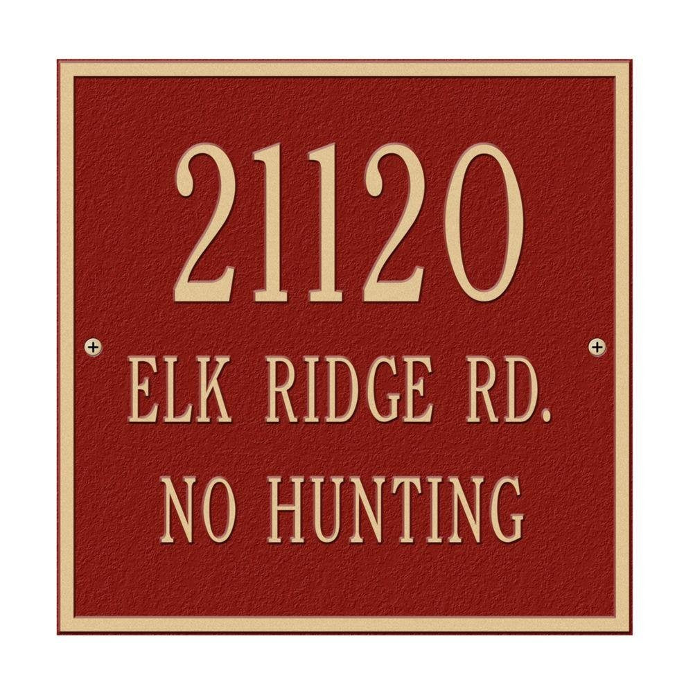 Whitehall 2112RG - Personalized Square Plaque - Standard - Wall - 3 line