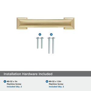 Amerock Cabinet Pull Champagne Bronze 3 inch (76 mm) Center to Center Appoint 1 Pack Drawer Pull Drawer Handle Cabinet Hardware