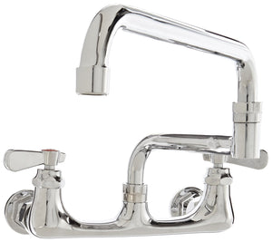 John Boos PBF-18-DJSLF Low-Lead Heavy Duty Splashmount Faucet, for ProBowl Sinks, Low-Lead, 18" Double Jointed Swing Spout