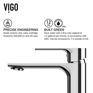 VIGO Norfolk 10.75 inch H Single Hole Single Handle Bathroom Faucet in Chrome - Vessel Sink Faucet VG03027CH