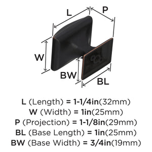 Amerock Cabinet Knob Oil Rubbed Bronze 1-1/4 inch (32 mm) Length Candler 1 Pack Drawer Knob Cabinet Hardware