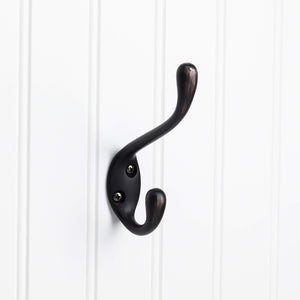 Elements YD40-450DBAC 4-1/2" Brushed Oil Rubbed Bronze Large Transitional Double Prong Wall Mounted Hook