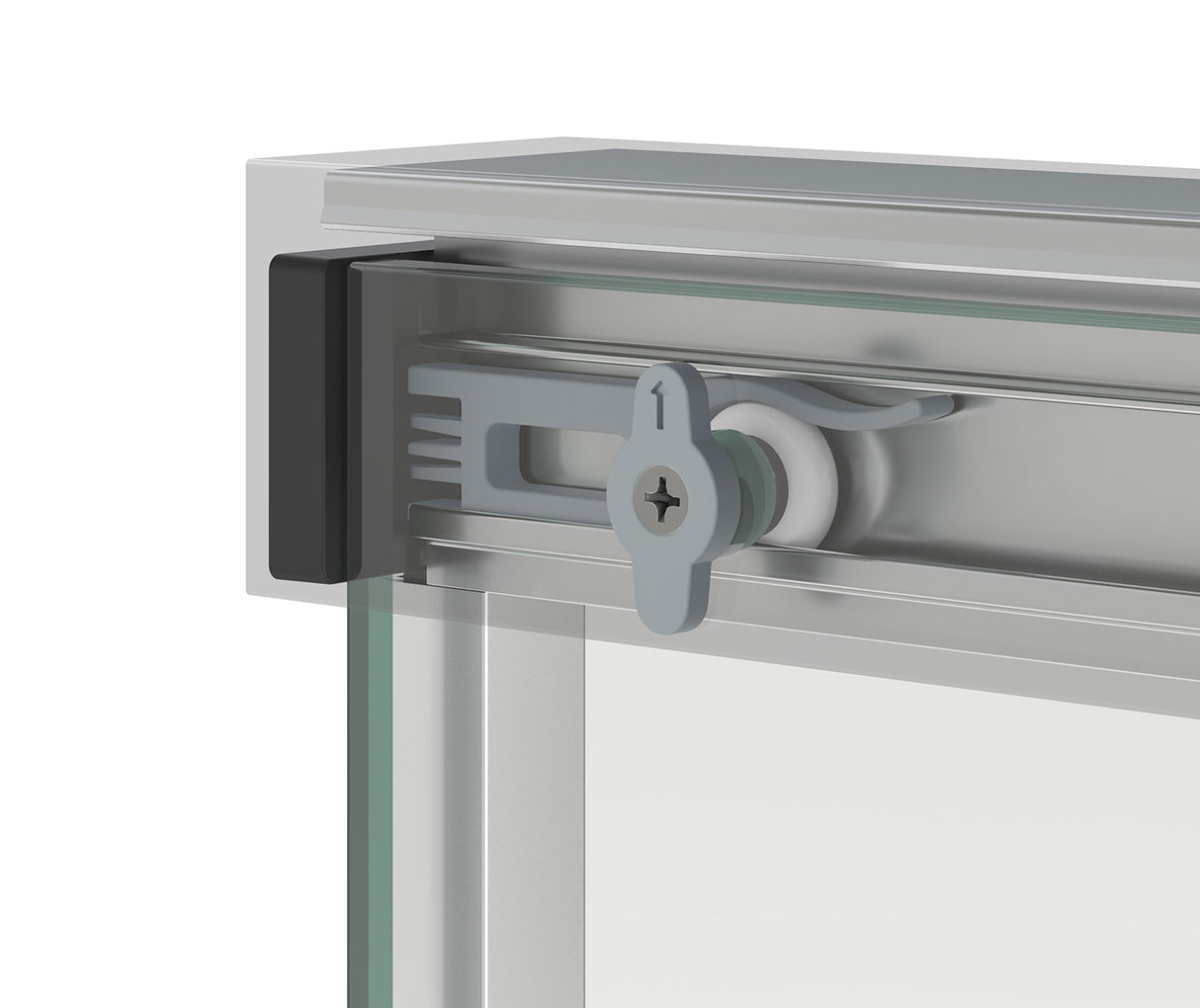 MAAX 139354-900-084-000 Incognito 56-59 x 56 3/4 in. 8 mm Bypass Tub Door for Alcove Installation with Clear glass in Chrome