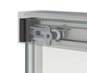 MAAX 139354-900-084-000 Incognito 56-59 x 56 3/4 in. 8 mm Bypass Tub Door for Alcove Installation with Clear glass in Chrome