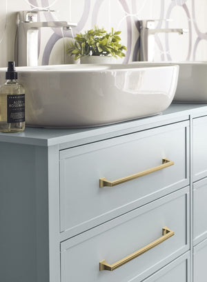 Amerock BP53537BBZ Golden Champagne Cabinet Pull 12-5/8 in (320 mm) Center-to-Center Cabinet Handle Mulholland Drawer Pull Kitchen Cabinet Handle Furniture Hardware