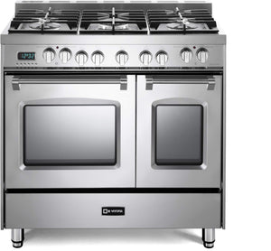 Verona VPFSGE365DSS Prestige 36" Dual Fuel Double Oven Range - Stainless Steel