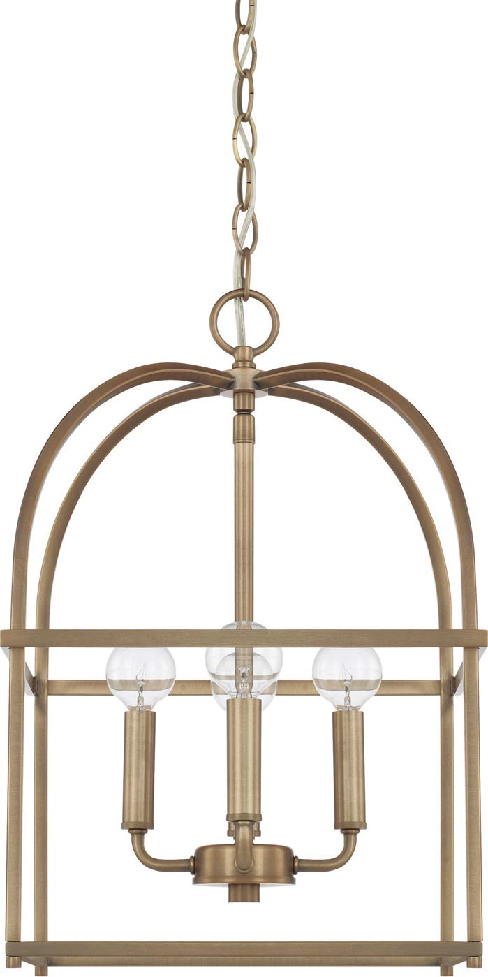 Capital Lighting 527542AD Aubrey 4 Light Foyer Aged Brass