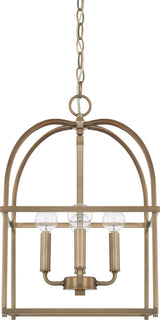 Capital Lighting 527542AD Aubrey 4 Light Foyer Aged Brass