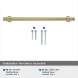 Amerock Cabinet Pull Golden Champagne 7-9/16 in (192 mm) Center-to-Center Drawer Pull Winsome Kitchen and Bath Hardware Furniture Hardware