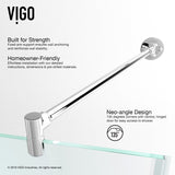 VIGO VG6061CHCL38 36.13" -36.13" W -73.38" H Frameless Hinged Neo-angle Shower Enclosure with Clear 0.38" Tempered Glass and Stainless Steel Hardware in Chrome Finish with Reversible Handle