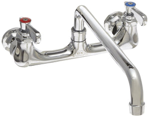 John Boos PBF-14-SLF Low-Lead Heavy Duty Splashmount Faucet, for ProBowl Sinks, Low-Lead, 14" Swing Spout