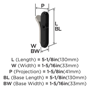 Amerock HBX37012MBG10 Unison Single Prong Decorative Wall Hook Matte Black/Satin Nickel Hook for Coats, Hats, Backpacks, Bags Hooks for Bathroom, Bedroom, Closet, Entryway, Laundry Room