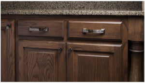 Jeffrey Alexander 536-128BNB 128 mm Center-to-Center Brushed Black Nickel Square Geometric Pattern Aberdeen Cabinet Cup Pull