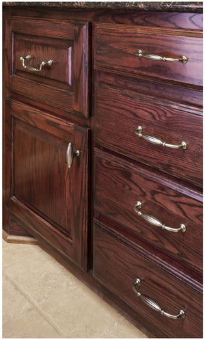 Jeffrey Alexander 718BNMDL 128 mm Center-to-Center Distressed Pewter Glenmore Cabinet Pull