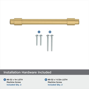 Amerock Cabinet Pull Champagne Bronze 3-3/4 inch (96 mm) Center-to-Center Destine 1 Pack Drawer Pull Cabinet Handle Cabinet Hardware