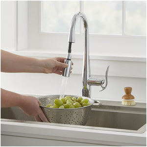 Gerber D454012 Chrome Selene Single Handle Pull-down Kitchen Faucet