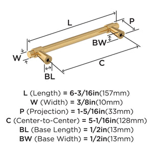 Amerock Cabinet Pull Champagne Bronze 5-1/16 inch (128 mm) Center-to-Center Destine 1 Pack Drawer Pull Cabinet Handle Cabinet Hardware